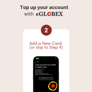 top up your eglobex account wallet card